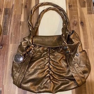Gold B Makowsky leather purse